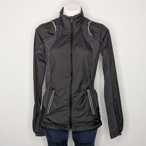 Lululemon Run Nothin But Run Black Zip Up Lightweight Exercise Workout Jacket 8